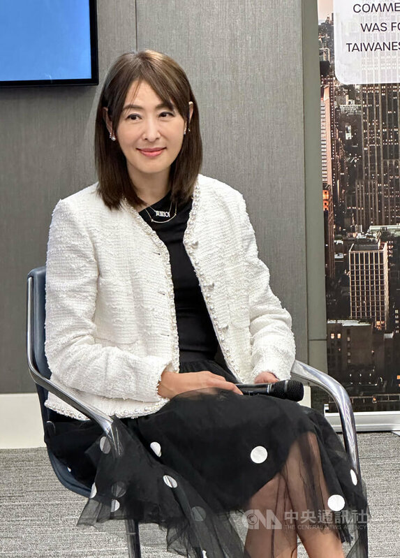 台北101董事長賈永婕台灣時間25日凌晨將為美國職棒紐約大都會AI台灣日開球，24日出席在曼哈頓舉行的台商活動。中央社記者廖漢原紐約攝  114年5月24日