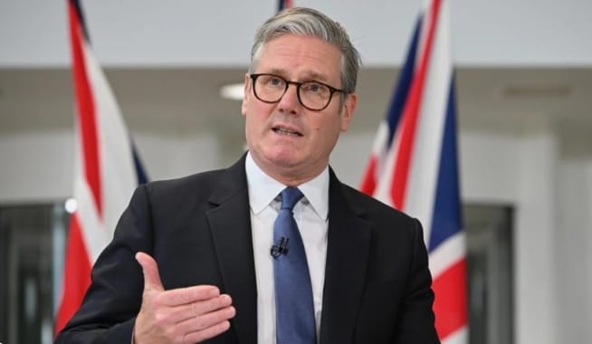 英國首相斯塔默稱，英國正派皇家空軍戰機前往中東維穩。 圖 : 翻拍自《視覺中國》