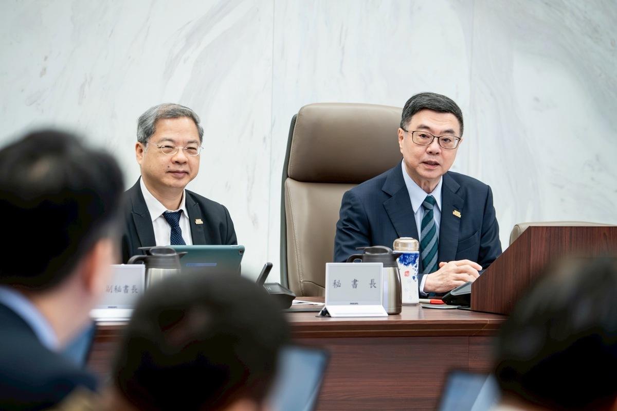 有關「中正路」等路名改名一事，行政院長卓榮泰今（5）天在院會中表示，行政院並沒有全盤推動的任何計畫，也並非當前最重要的施政內容。 圖：行政院提供