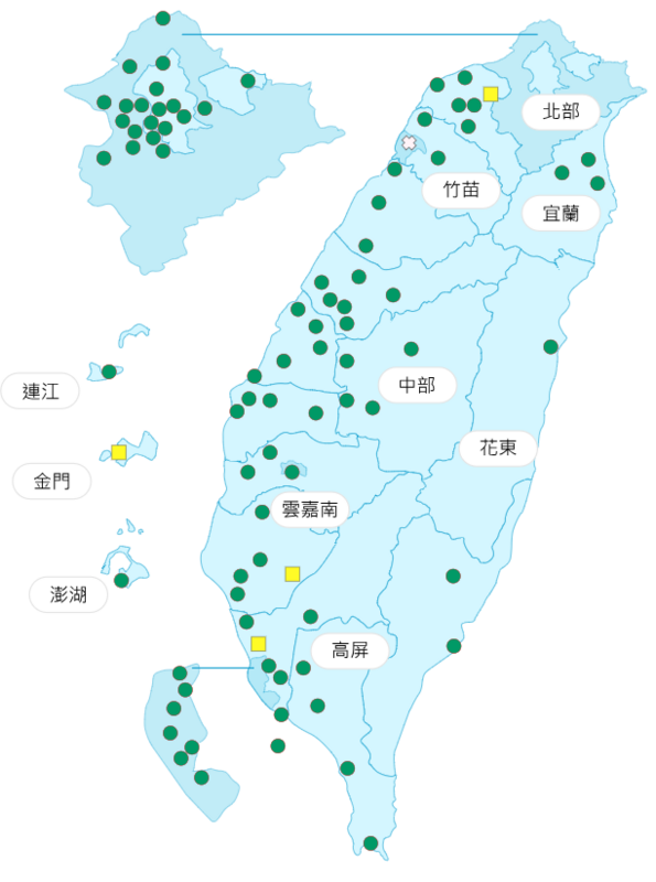 環境部公布各地空氣品質概況。 圖：環境部提供
