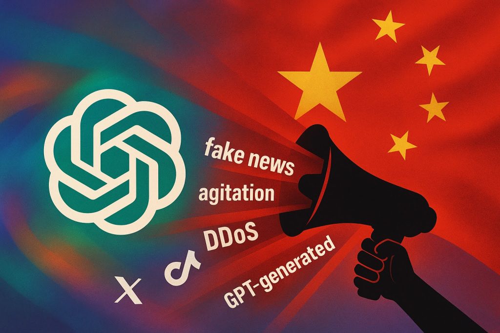 中國勢力濫用ChatGPT操縱輿論，OpenAI最新報告公布10起威脅案例，中國就佔了4起。  （圖／ChatGPT生成）