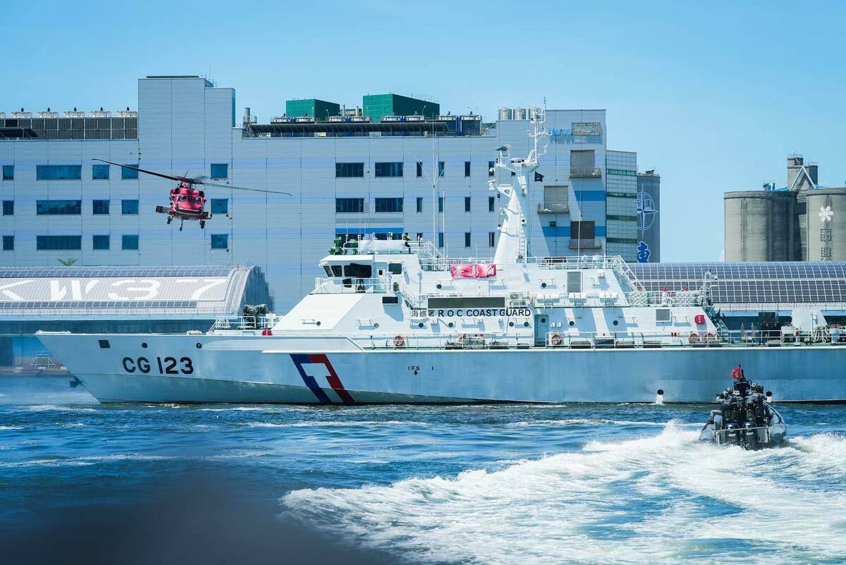海巡署「海安12號」演習。 圖：翻攝「臉書」林岱樺粉絲專頁
