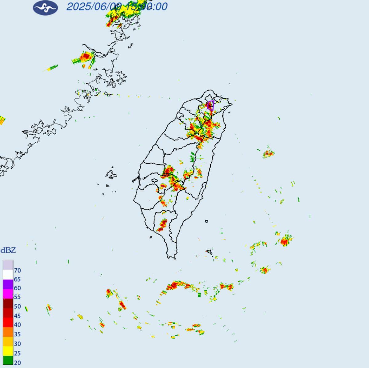 氣象署對雙北發布大雷雨即時消息。 圖：翻攝自中央氣象署官網