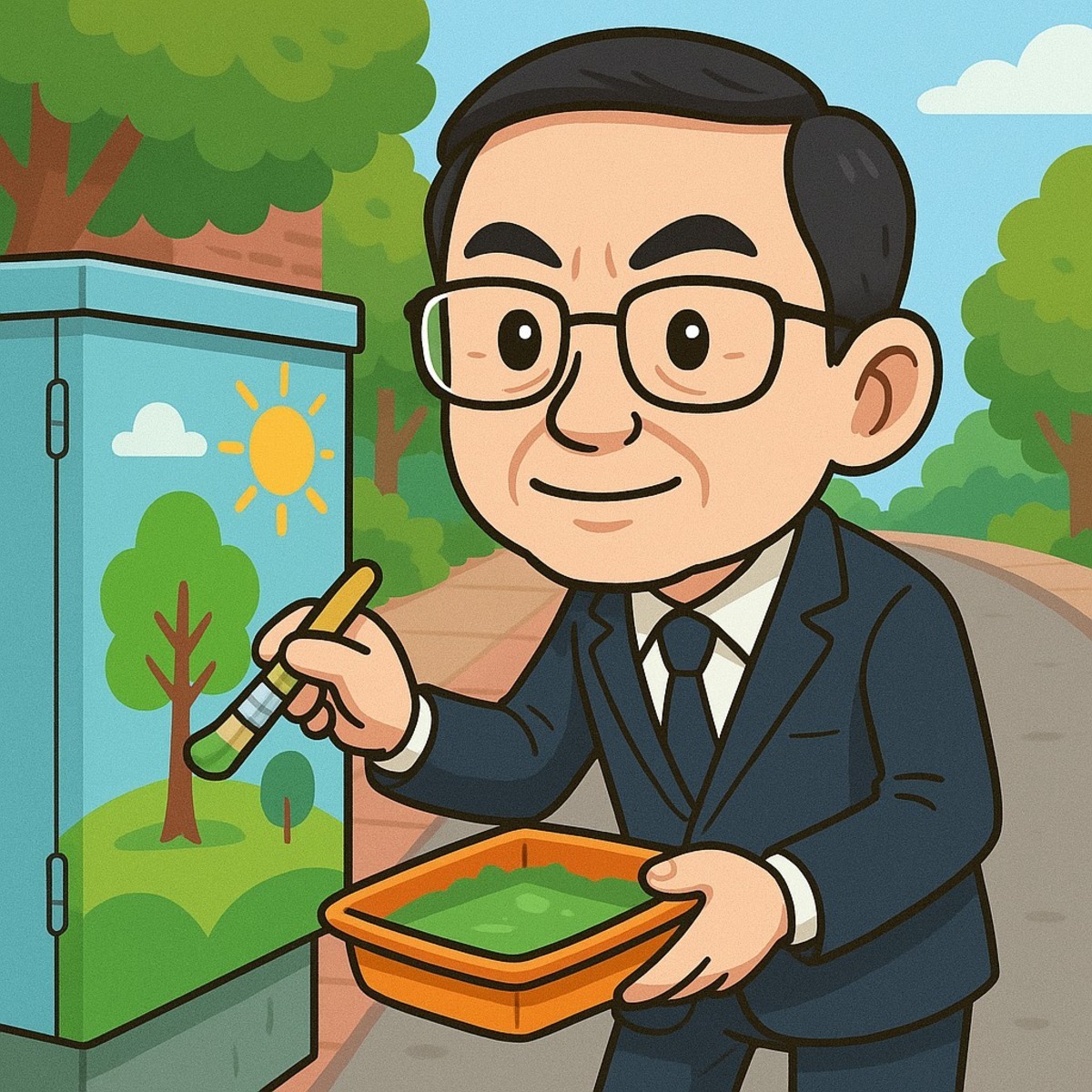 罷免立委羅智強的「大安強強滾」團隊指出，羅智強把變電箱移除與彩繪當成他立委的政績，「要不要乾脆回去選里長？」 圖：取自「大安強強滾」臉書