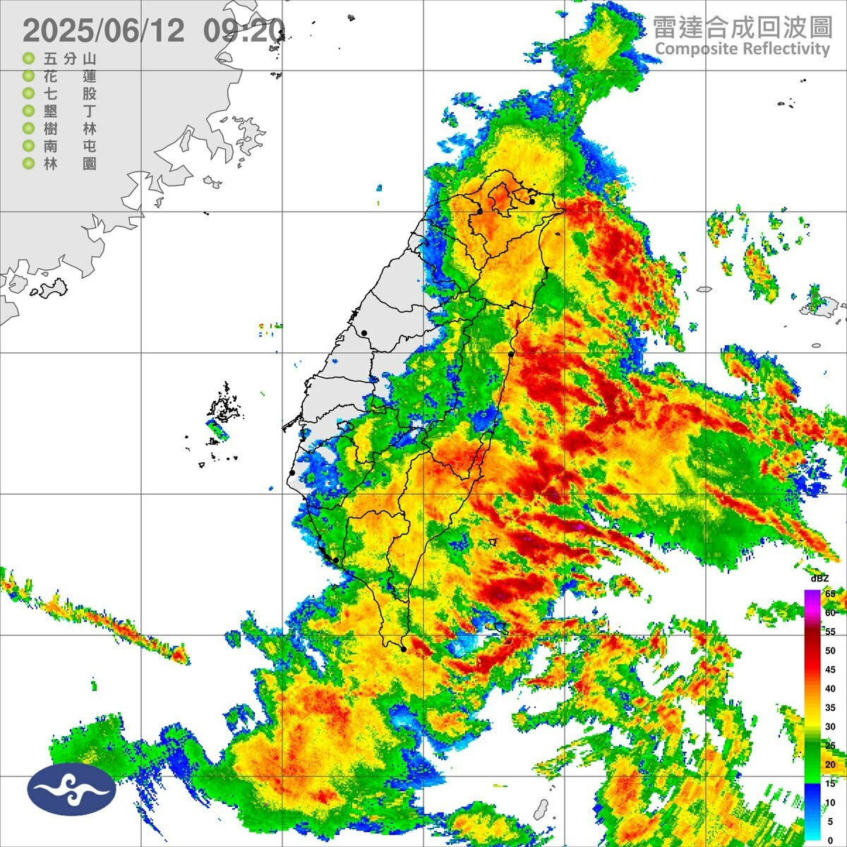 94W外圍環流影響擴大，今夜靠近時全台有雨，宜花東須防劇烈天氣與強風降雨。 圖：翻攝自「台灣颱風論壇｜天氣特急」