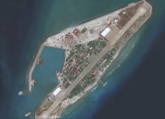 越南所新建之島嶼「Spratly Island」。 圖：擷取自《騰訊網》
