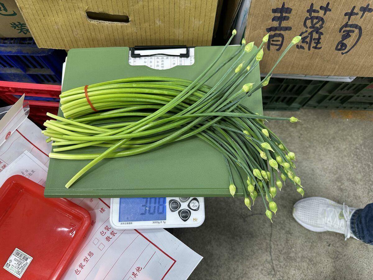 台北市府衛生局本次共抽查51件蔬果，其中韭菜花農藥殘留量超標。 圖：台北市政府／提供