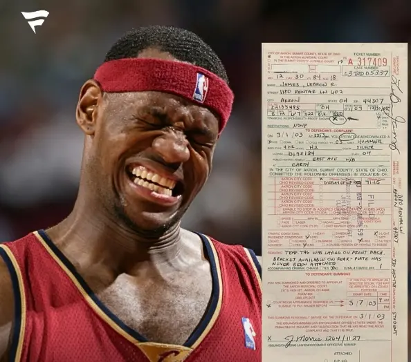 ▲LeBron James在進入NBA前收到的交通罰單，竟以天價拍賣成功。(圖/取自hoopsnation IG)