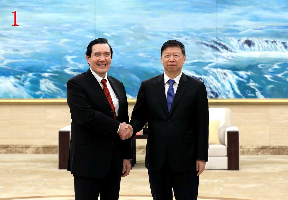 前總統馬英九第四次訪問中國大陸，17日與中共中央台辦主任宋濤會面。 圖：馬英九基金會提供