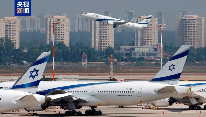 以色列航空客機。 圖 : 翻攝自央視新聞