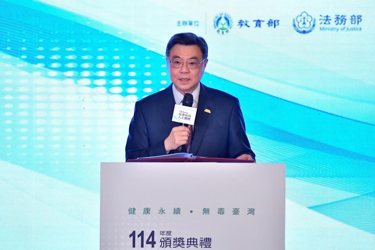 行政院長卓榮泰今（24）日出席反毒活動時強調，毒梟、製毒者和販毒集團不斷翻新手段、改變包裝、發明新的毒品品項，我們絕不退讓。 圖：行政院提供
