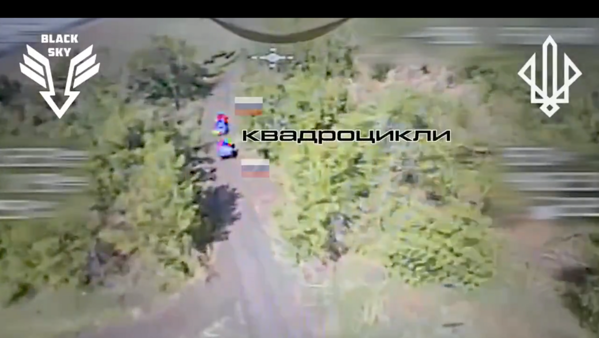 烏軍「Black Sky」無人機部隊成功打擊俄軍位於烏克蘭境內頓巴斯（Donbas）的部隊。 圖：擷取自 NOELREPORTS 的 X