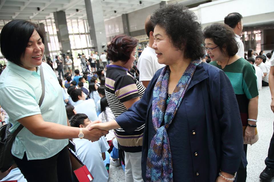 高雄市長陳菊今 (6) 日說，台南市長賴清德出長閣揆，是蔡英文總統唯一所屬意的人選，她表示，蔡總統未曾徵詢她出任行政院長。 圖 : 翻攝陳菊臉書