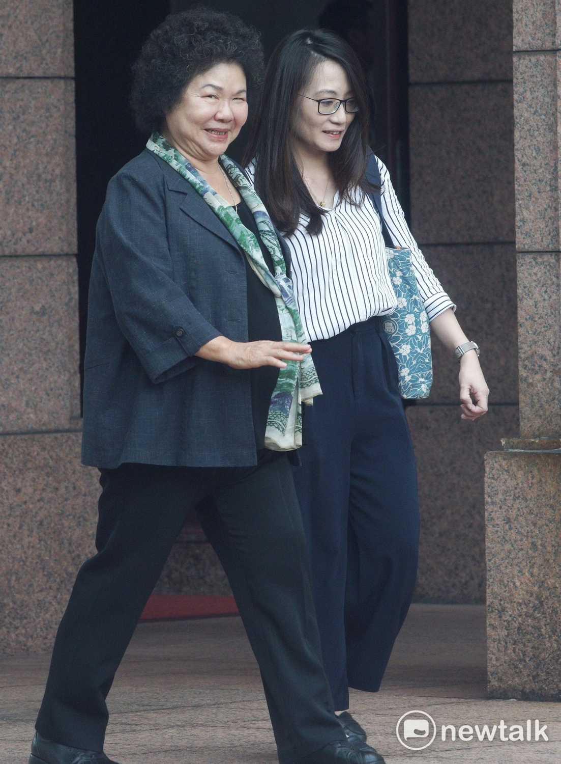 高雄市長陳菊今（7）天親自北上出席林全主持的最後一次院會。 圖：常日豪/攝