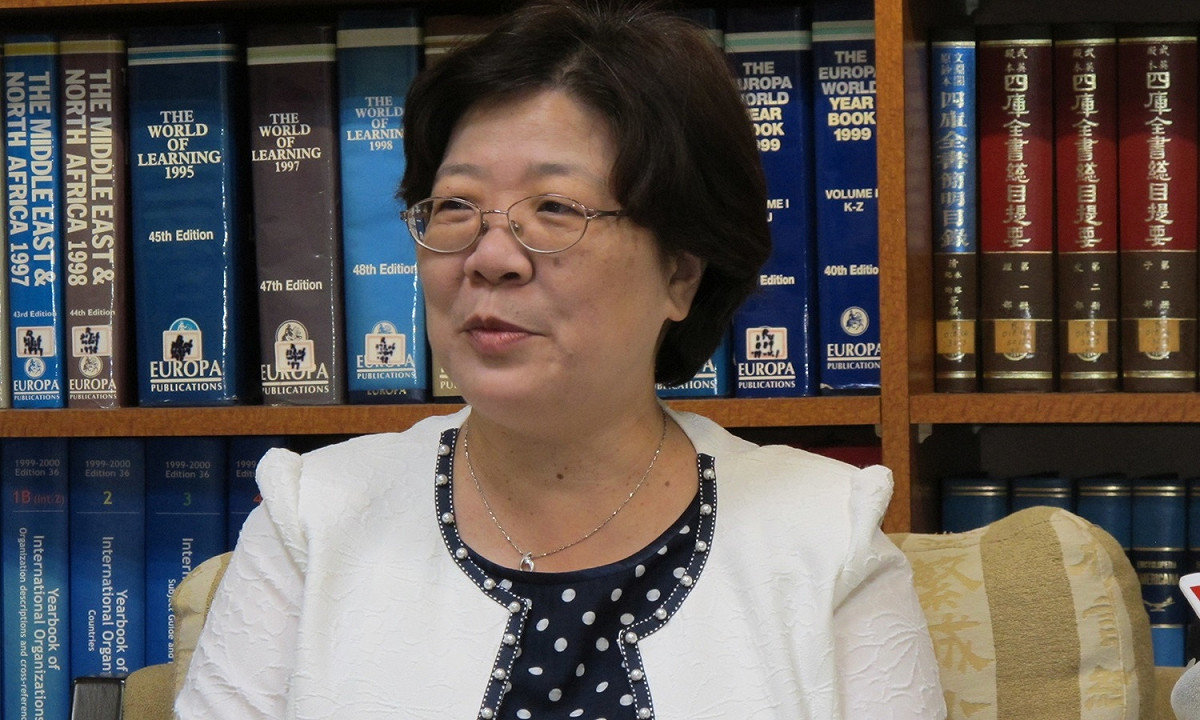 外交部北美司司長薛美瑜12日說明台灣推動入聯方案。 圖：林朝億/攝