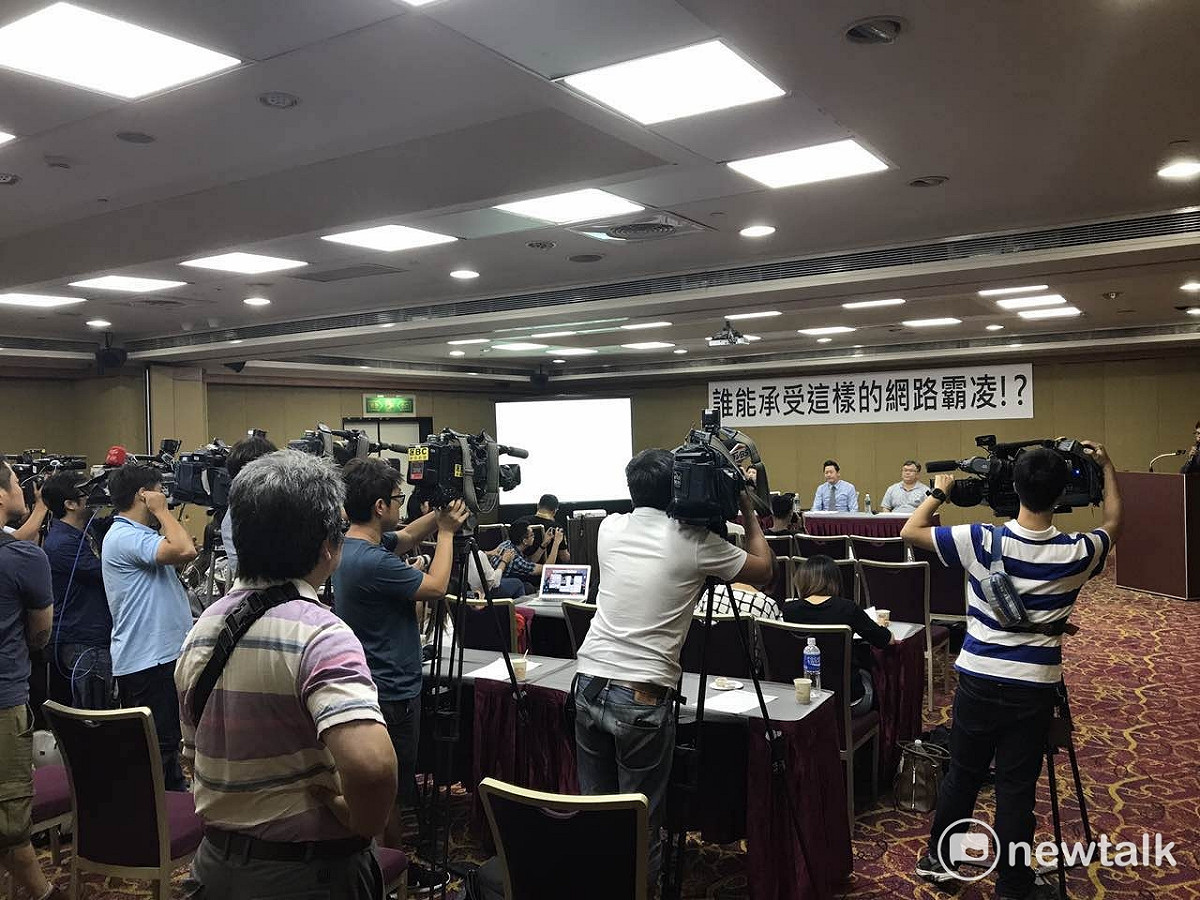 律師呂朝章、朱治國在記者會中說明事件來龍去脈。 圖 : 新頭殼資料畫面
