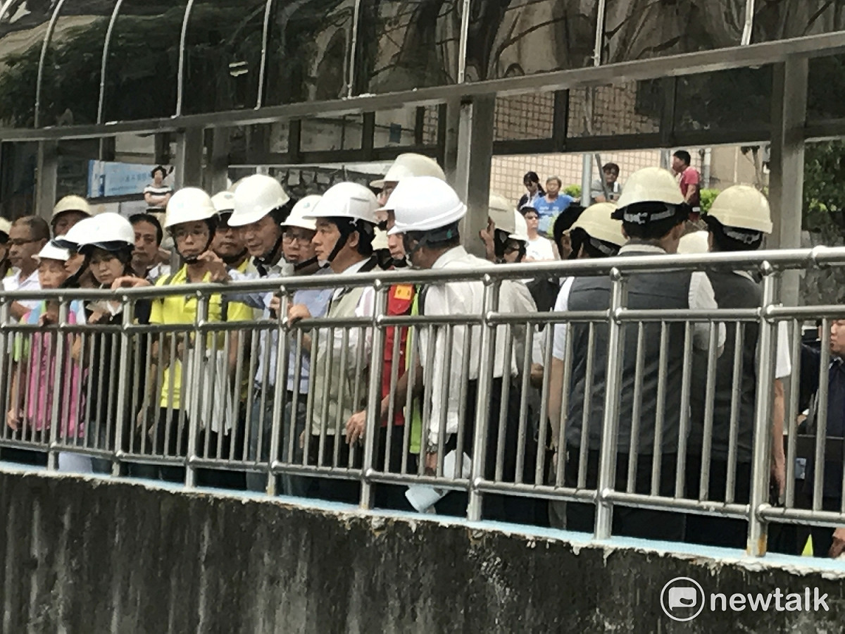 行政院長賴清德上午前往大武崙溪視察。 圖：周煊惠 / 攝