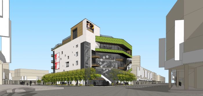 中壢老地標"大時鐘"即將拆除重建，此為完工示意圖。 圖：桃園市新工處/提供