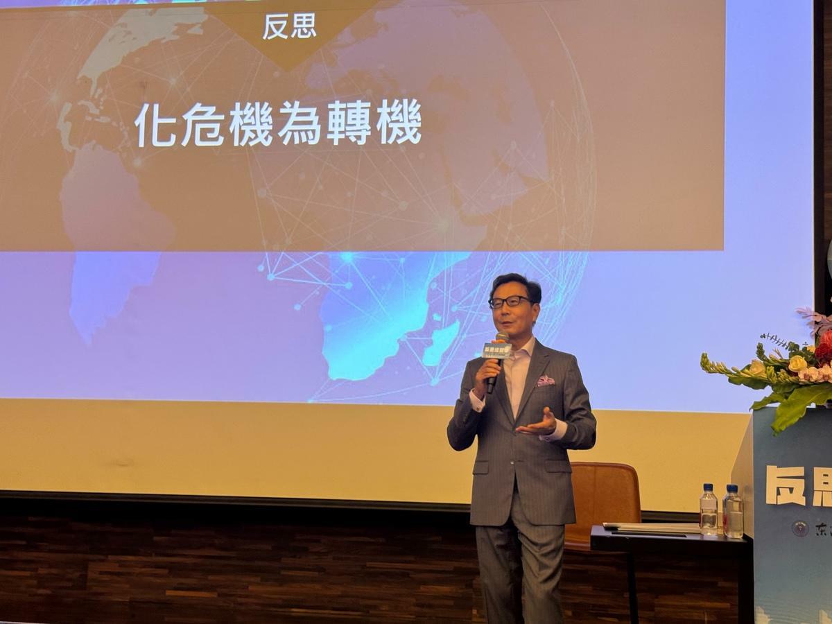 蔡明忠第三度到東海大學開講。 圖：東海大學/提供