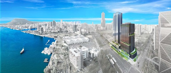 高雄市特貿三南基地完工3D模擬圖。 圖：國土署提供