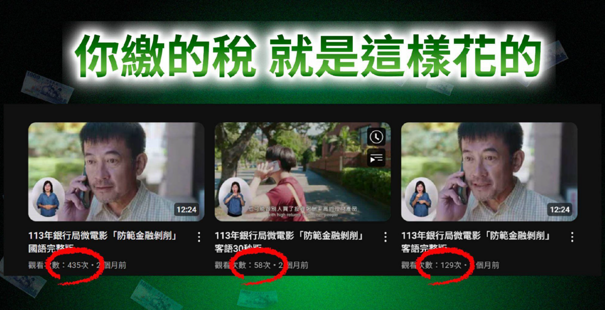 金廣會打詐廣告效果 圖：民眾黨團提供