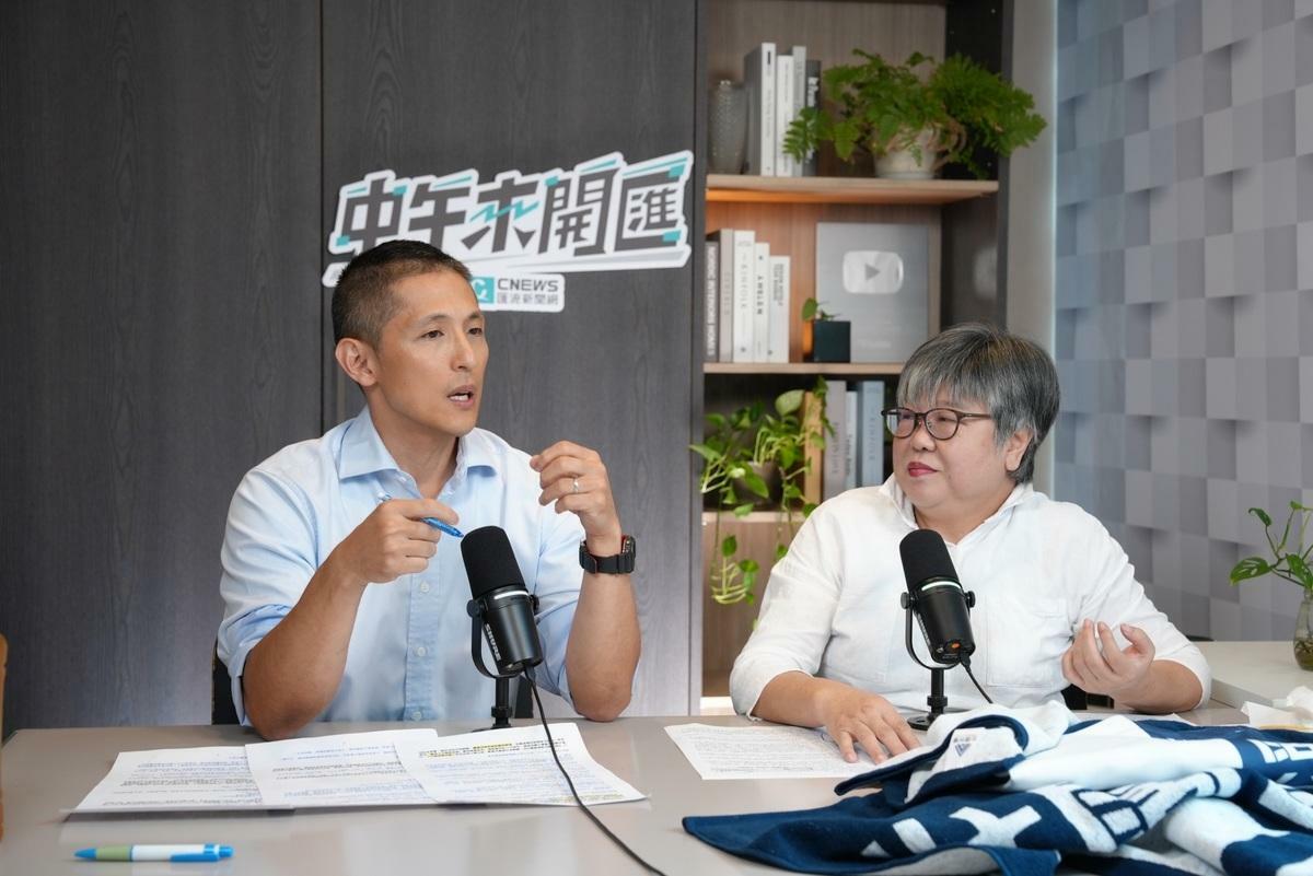 壯闊台灣理事長吳怡農今（8）日接受主持人黃光芹政論live直播節目《中午來開匯》專訪。 圖：CNEWS匯流新聞網提供