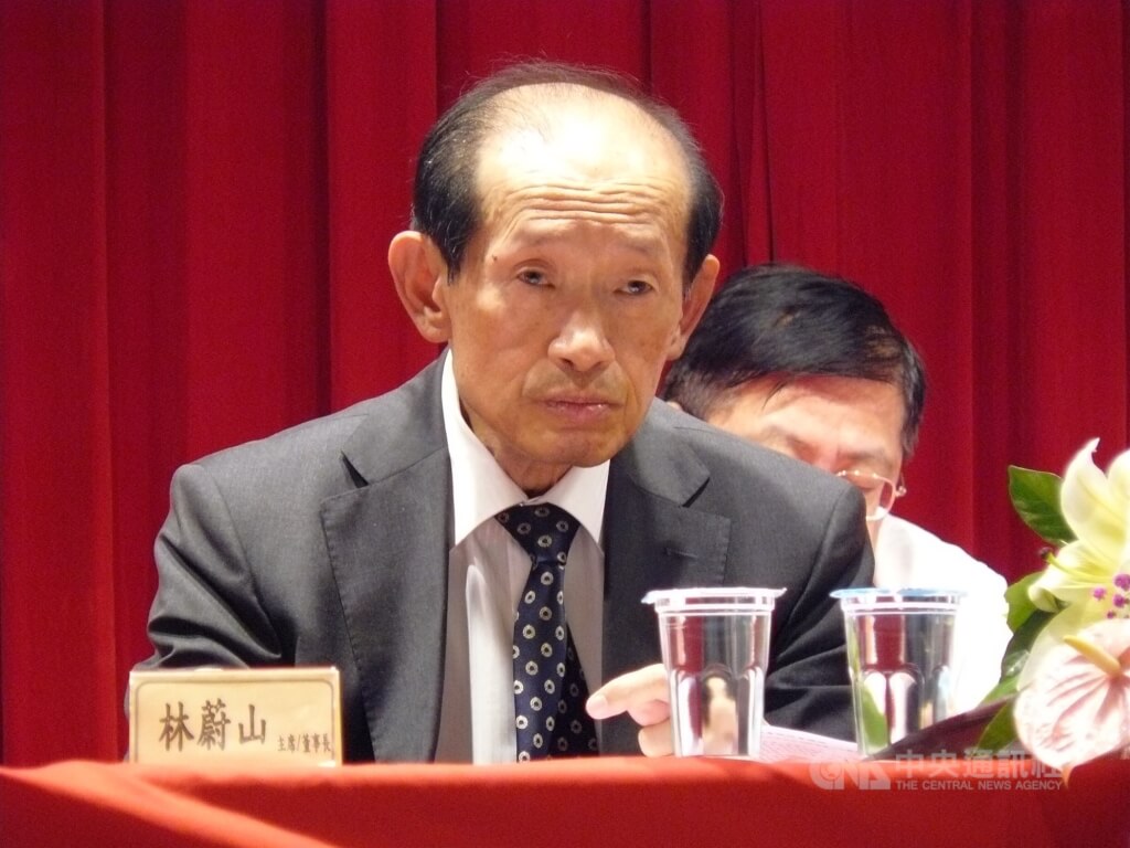 圖為前大同集團董事長林蔚山2017年出席股東臨時會。（中央社檔案照片）