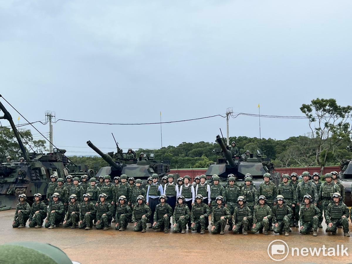 賴清德總統視導「M1A2T新式戰車換裝訓練」。 圖：金大鈞/攝