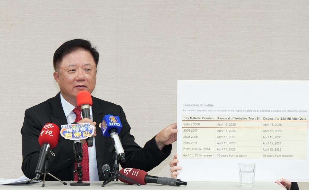 中華電信董事長簡志誠指出，立法委員指稱「中華電信TLS憑證遭Mozilla Firefox撤銷信任」乙節與事實不符。 圖: 中華電/提供