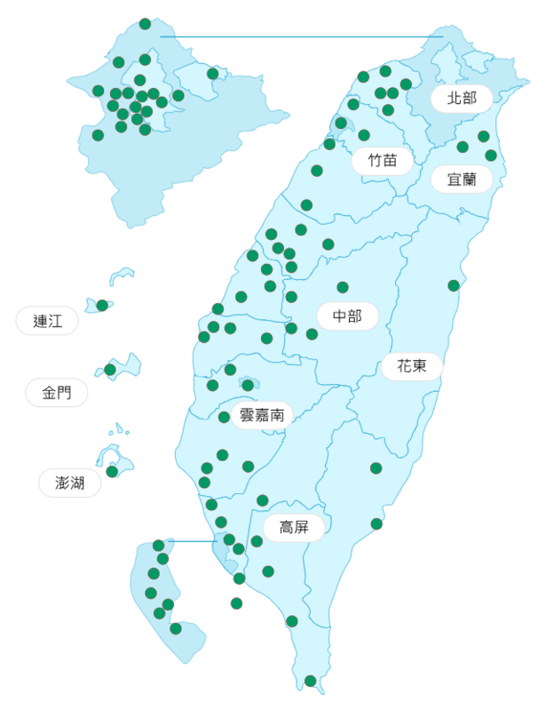 環境部公布各地空氣品質概況。  圖：環境部提供