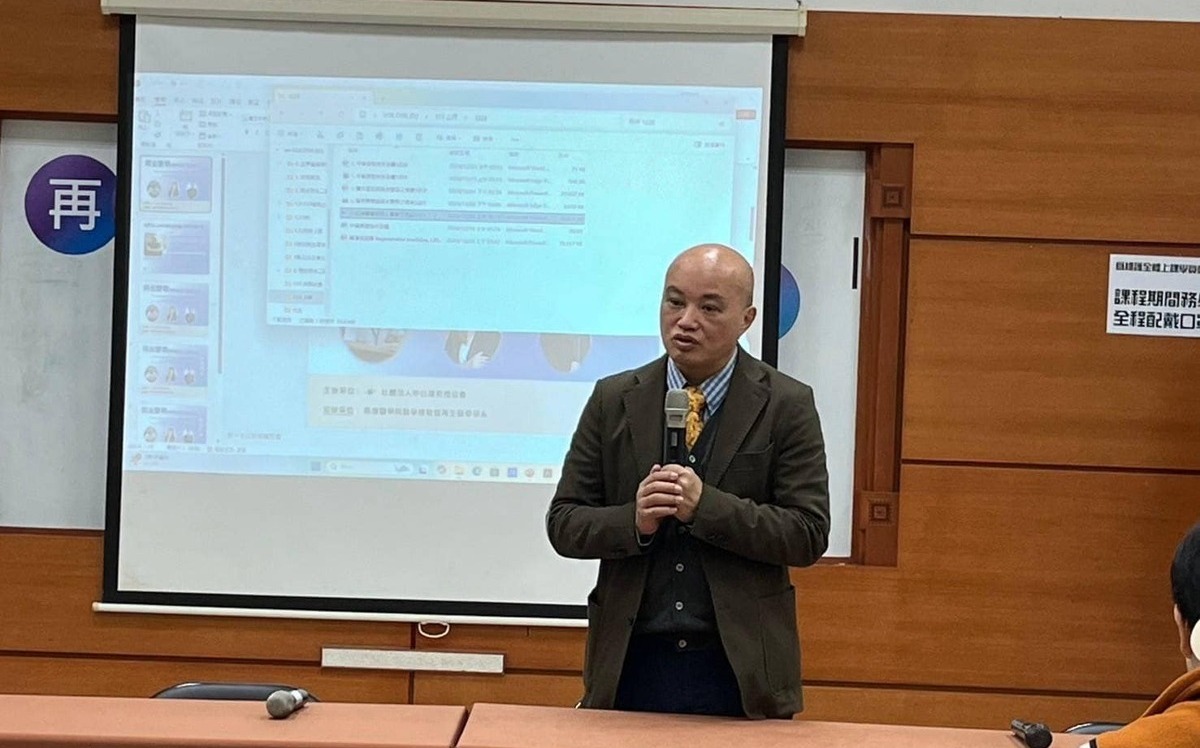 中台灣教授協會由理事長楊聰榮代表發表聲明。 圖：取自中台灣教授協會粉絲專頁