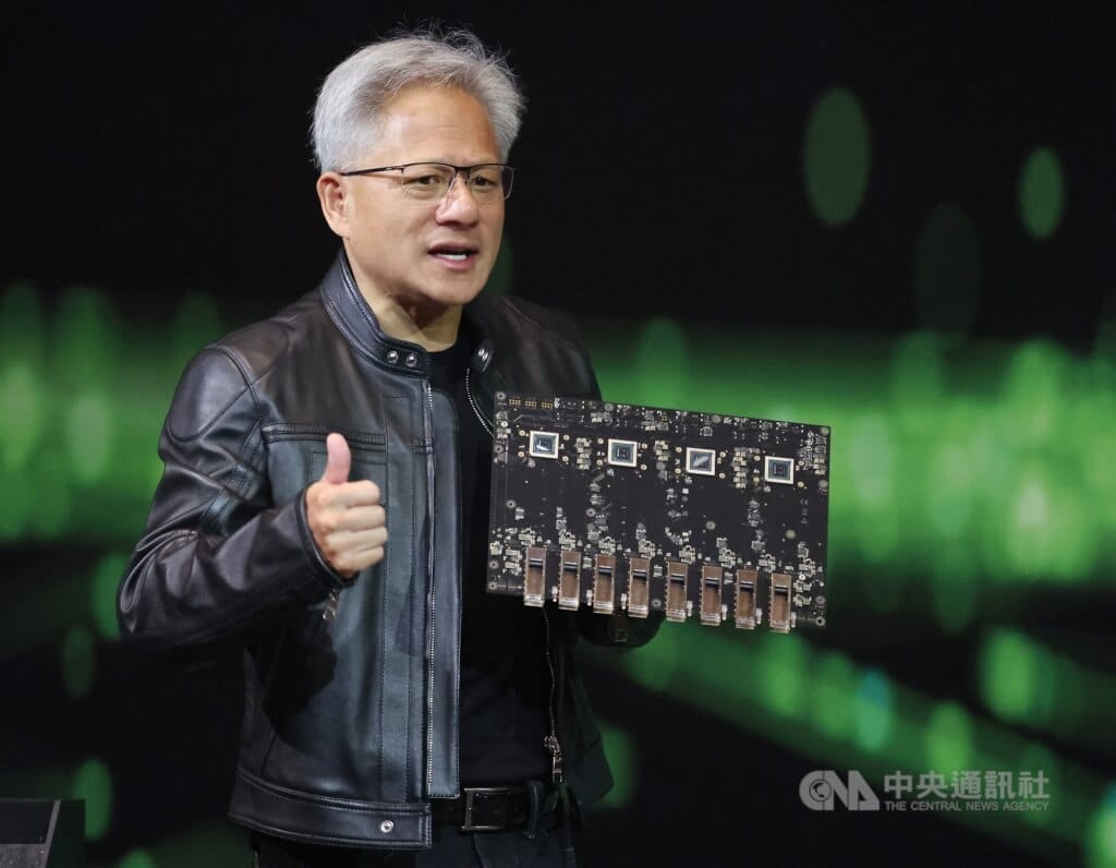 輝達創辦人暨執行長黃仁勳。 圖：中央社提供
