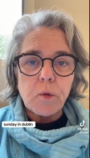 喜劇演員蘿西·歐唐納（Rosie O'Donnell）。 圖/翻攝自TIK TOK影片
