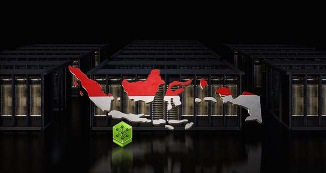 在印尼政府的支持下，NVIDIA、Cisco與IOH領導者共同揭幕全新的AI卓越中心。 圖: NVIDIA/提供