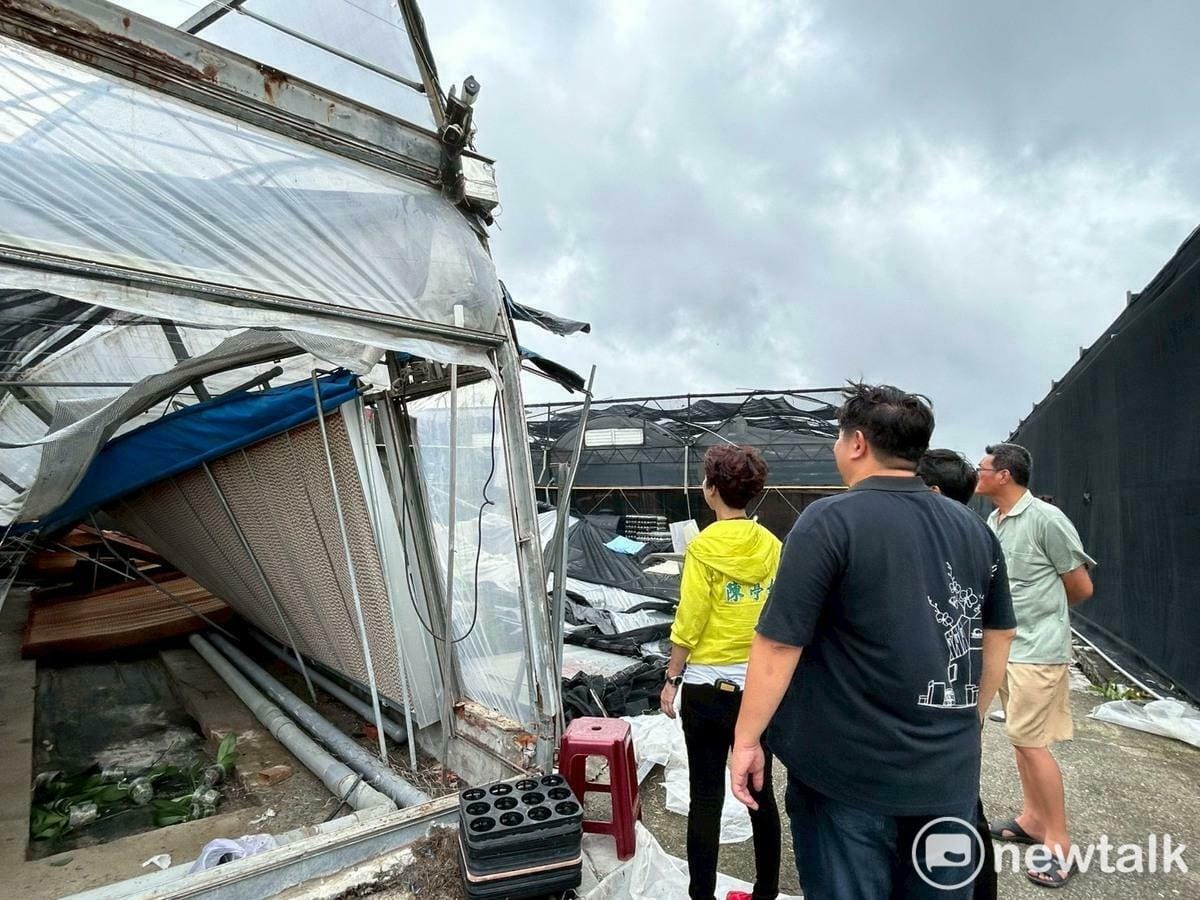 丹娜絲颱風重創台南農業，台南農漁民發聲，希望中央協助重建復耕復漁。 圖：陳亭妃服務處提供