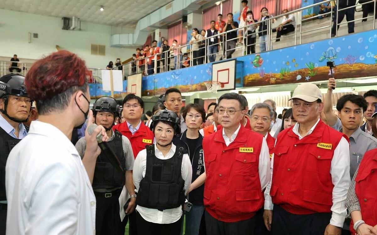卓揆赴台中視察城鎮韌性演習 期許持續深化全民防衛意識