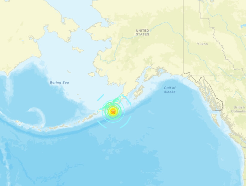 美阿拉斯加州近海規模7.3地震 引發海嘯警報