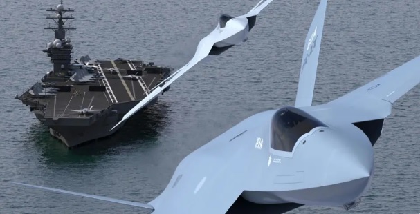 專家指出，如果美國想繼續與中國對抗，就應該加強航母、艦載機等海軍軍備的發展。圖為美軍航母搭載 F/A-XX 的想像圖。 圖：翻攝自 騰訊網 儒雅隨和老泰勒