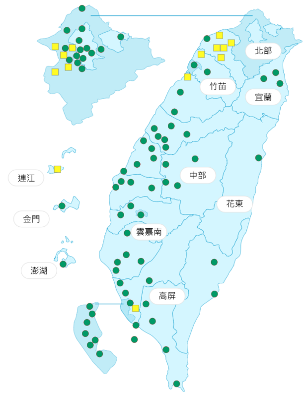 環境部公布各地空氣品質概況。 圖：環境部提供