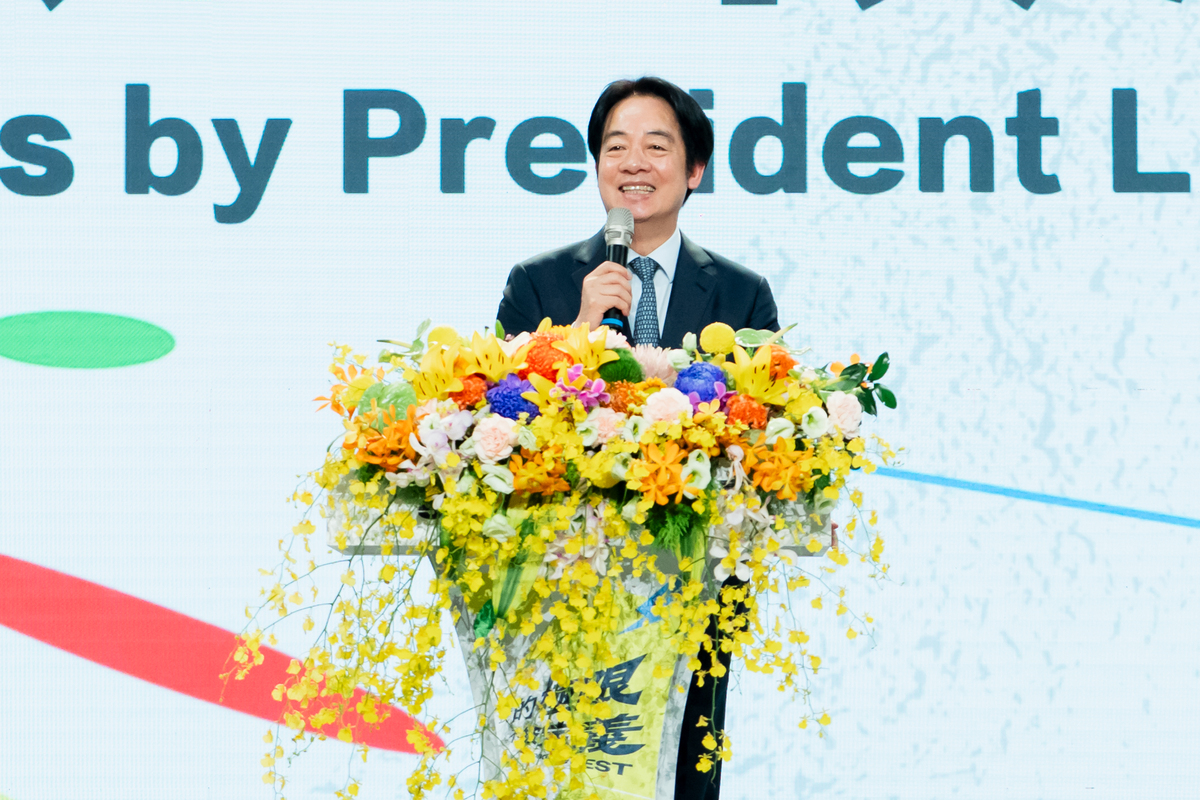 總統賴清德親自出席閉幕暨頒獎典禮，向參賽選手致上最高敬意，並鼓勵優秀青年代表台灣站上國際舞台。 圖：勞動部提供