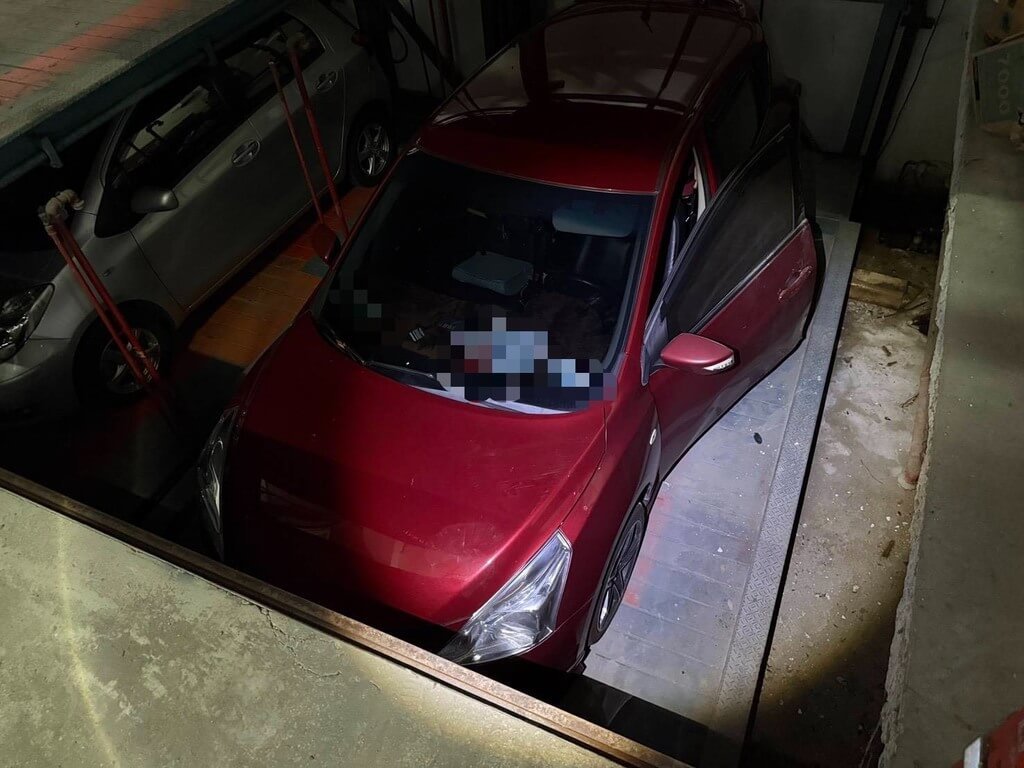 台中市北屯區19日發生機械車位意外，1歲男童不慎摔落車坑，傷重搶救不治。（民眾提供）中央社記者趙麗妍傳真　114年7月20日