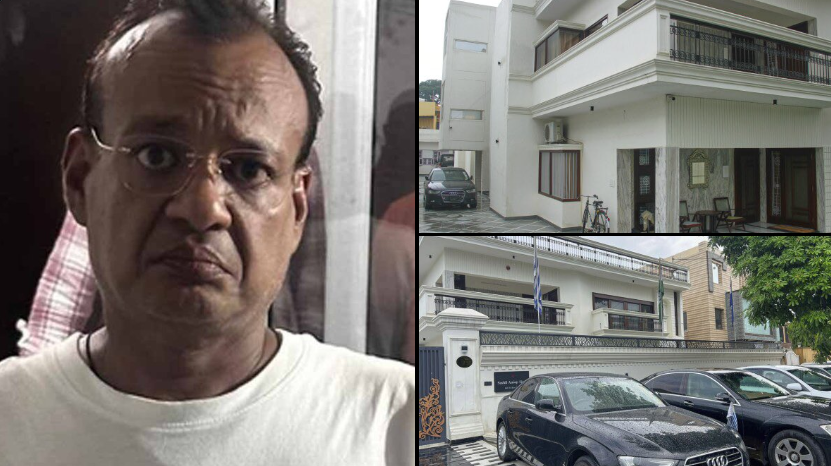 印度一名男子涉嫌冒充外交官遭捕，在租屋公寓中開設假大使館詐騙近450萬盧比。 圖：翻攝自 X