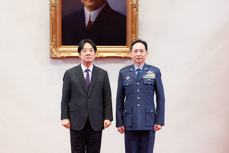 賴清德說，虞德忠在與友邦國家的軍事合作案有許多貢獻。 圖：總統府提供