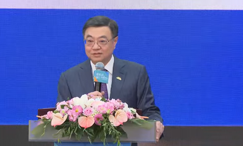 行政院長卓榮泰今（30）天親自出席國家鐵道博物館開幕儀式。 圖：擷自直播畫面