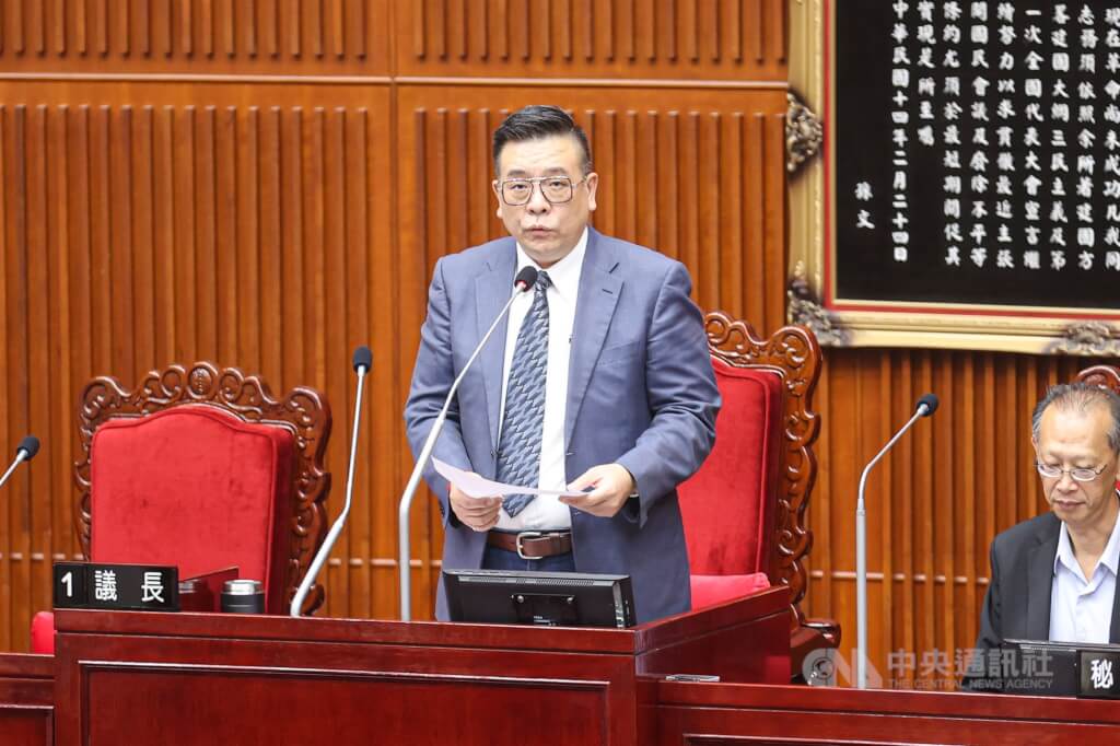 台北市議會副議長葉林傳（中）。（中央社檔案照片）