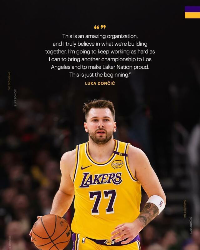 NBA洛杉磯湖人與明星後衛唐西奇完成續約。（圖取自x.com/Lakers）