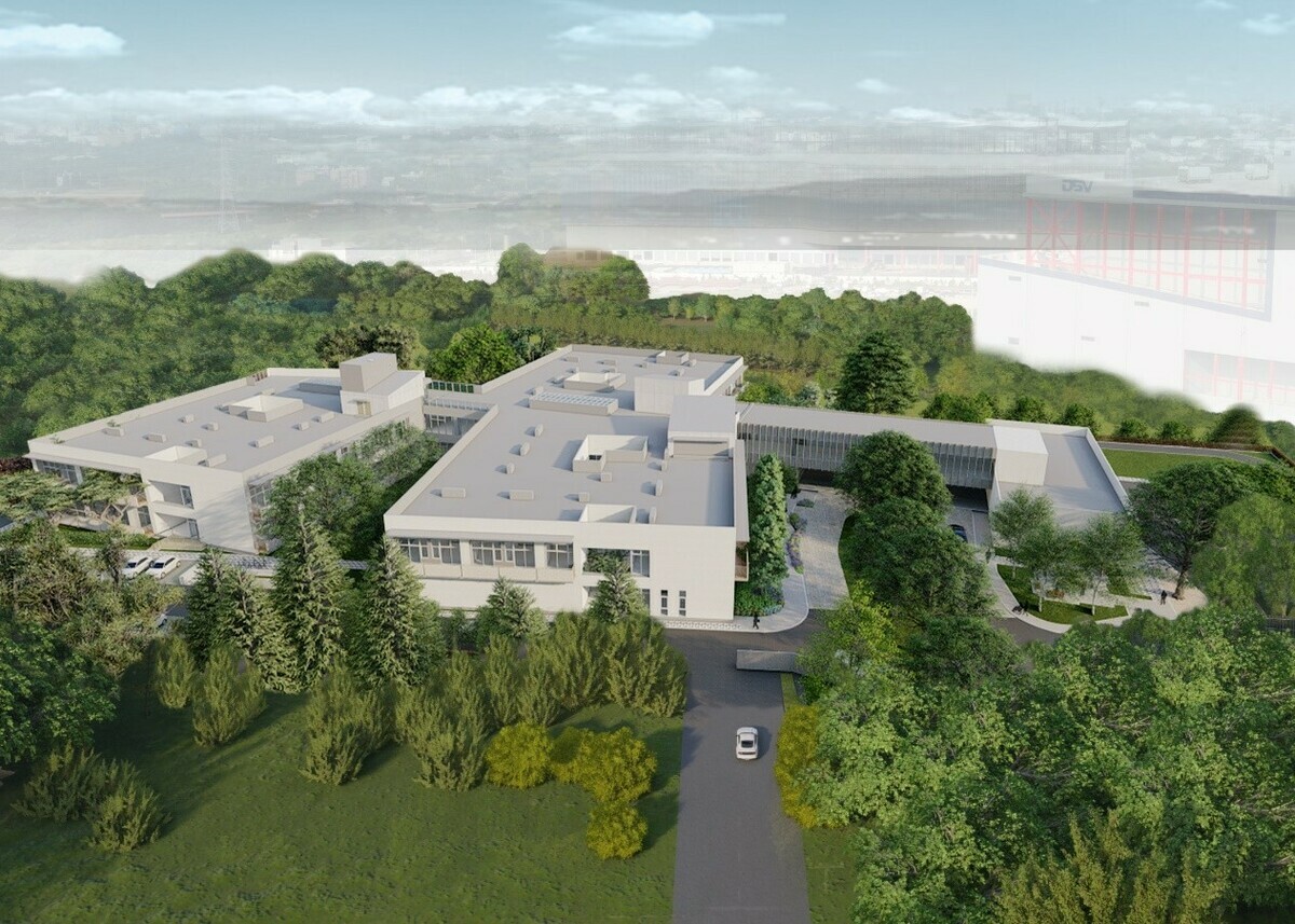 「衛生福利部桃園醫院住宿式長照機構新建工程」3D模擬透視圖。 圖：內政部國土署提供