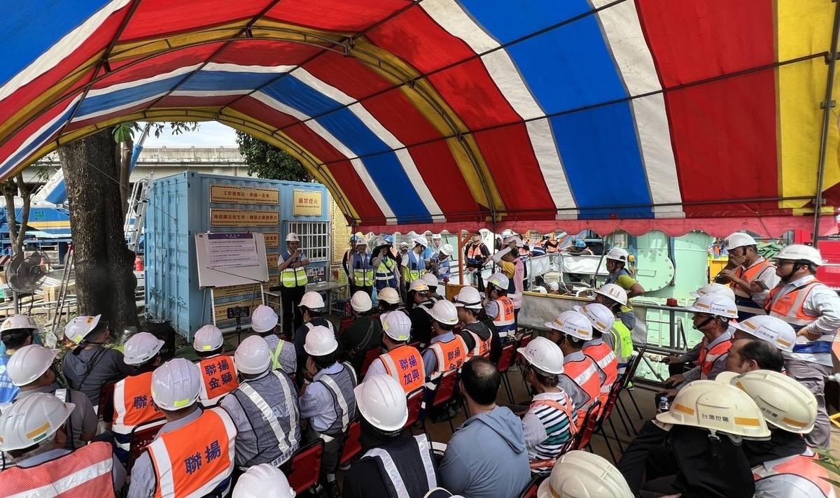 聯揚營造楠梓產業園區不斷水工法發表會。 圖：孫家銘翻攝