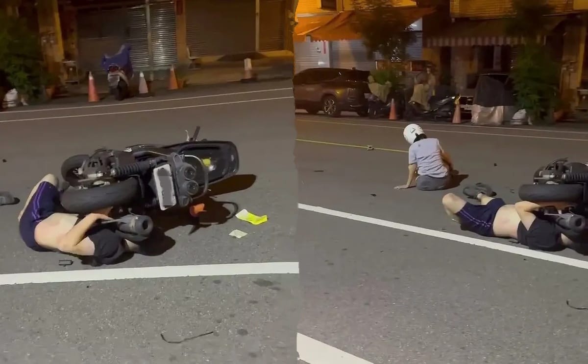 台中發生追撞事故，兩名機車騎士皆酒駕，依公共危險罪移送台中地檢。 圖：民眾提供
