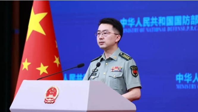 中國國防部新聞發言人蔣斌。 圖 : 翻攝自環球網